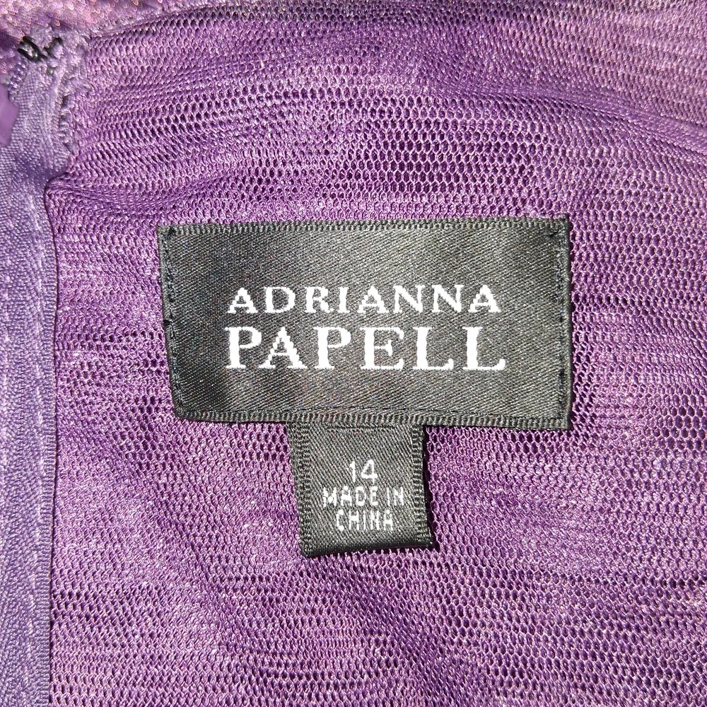 Adrianna Papell New  Rich Purple Layered Mini Dress - Picture 4 of 16